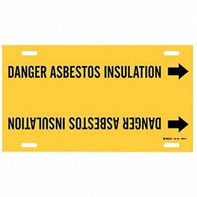 Pipe Marker Danger Asbestos Insulation MPN:4045-H