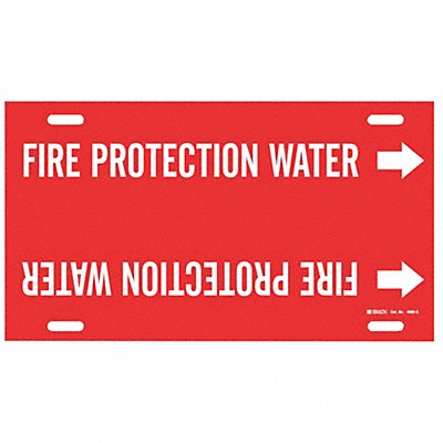 Pipe Marker Fire Protection Water 10in H MPN:4060-G