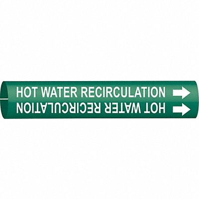 Pipe Marker Hot Water Recirculation MPN:4336-B