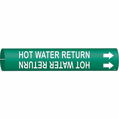 Pipe Marker Hot Water Return 2 13/16in H MPN:4337-D