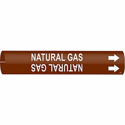 Pipe Marker Natural Gas 2 in H 2 in W MPN:4349-C