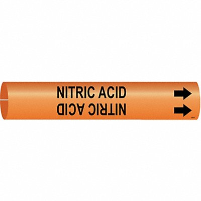 Pipe Marker Nitric Acid 2 in H 2 in W MPN:4350-C