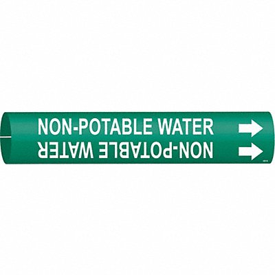 Pipe Marker Non-Potble Water 2 13/16in H MPN:4351-D