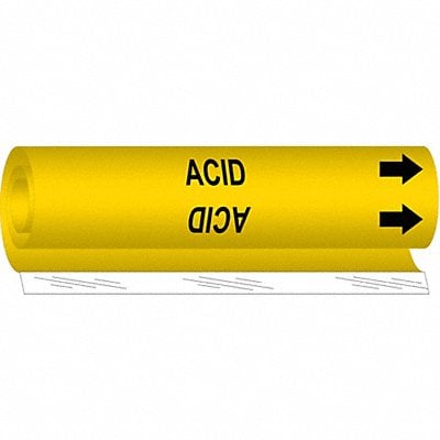 Pipe Marker Acid 5 in H 8 in W MPN:5624-O