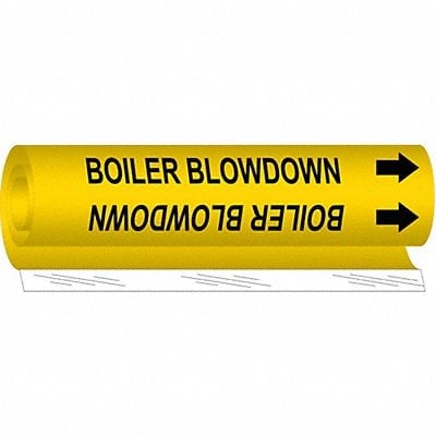 Pipe Marker Boiler Blowdown 9in H 8in W MPN:5636-I