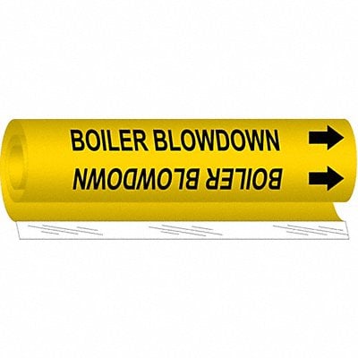 Pipe Marker Boiler Blowdown 5in H 8in W MPN:5636-O