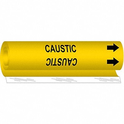 Pipe Marker Caustic 9 in H 8 in W MPN:5643-I