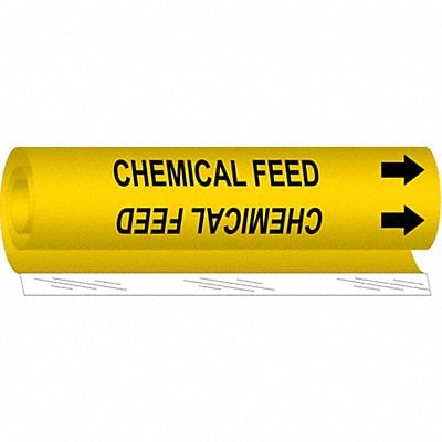 Pipe Marker Chemical Feed 9 in H 8 in W MPN:5645-I