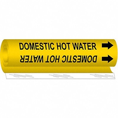 Pipe Mrkr Domestic Hot Water 9in H 8in W MPN:5675-I