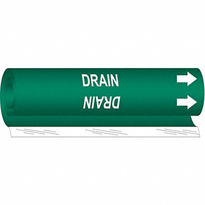 Pipe Marker Drain 5 in H 8 in W MPN:5678-O