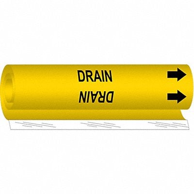 Pipe Marker Drain 5 in H 8 in W MPN:5679-O