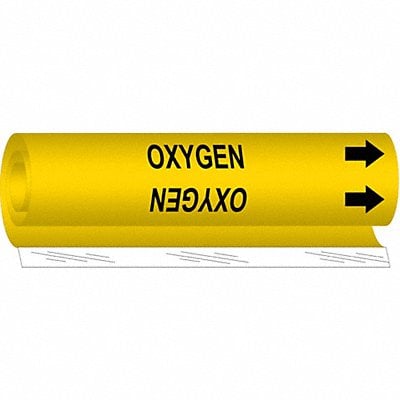 Pipe Marker Oxygen 9 in H 8 in W MPN:5736-I