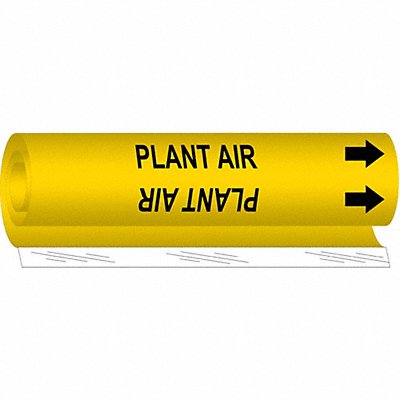 Pipe Marker Plant Air 5 in H 8 in W MPN:5738-O