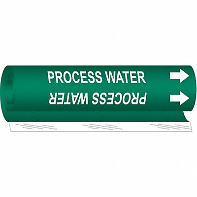 Pipe Marker Process Water 5 in H 8 in W MPN:5747-O