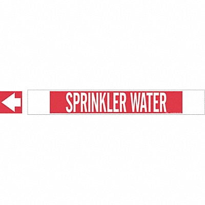 Pipe Marker Sprinkler Water 4in H 24in W MPN:5765-HPHV