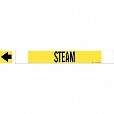 Pipe Marker Steam 4 in H 24 in W MPN:5767-HPHV