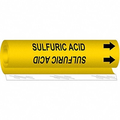 Pipe Marker Sulfuric Acid 9 in H 8 in W MPN:5774-I