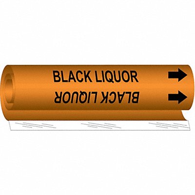Pipe Marker Black Liquor 8 in H 8 in W MPN:5798-O