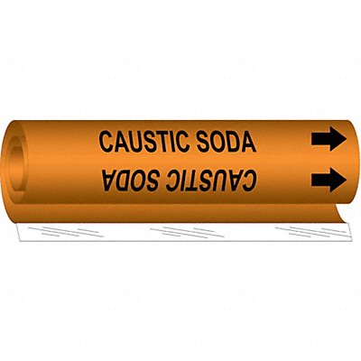 Pipe Marker Caustic Soda 5 in H 8 in W MPN:5807-O