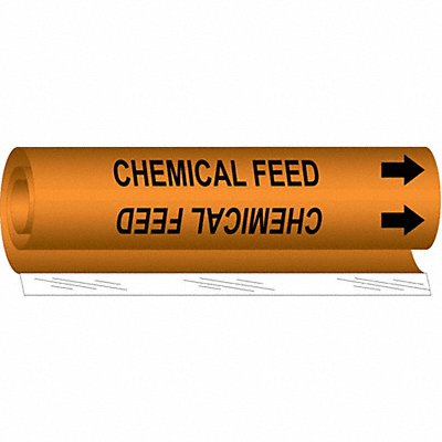 Pipe Marker Chemical Feed 5 in H 8 in W MPN:5808-O