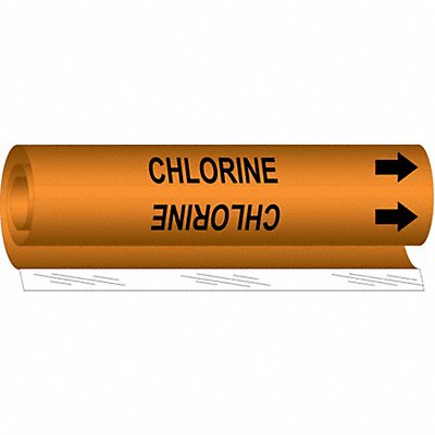 Pipe Marker Chlorine 5 in H 8 in W MPN:5809-O