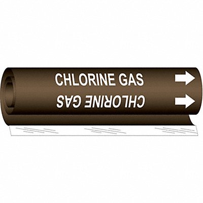 Pipe Marker Chlorine Gas 5 in H 8 in W MPN:5810-O