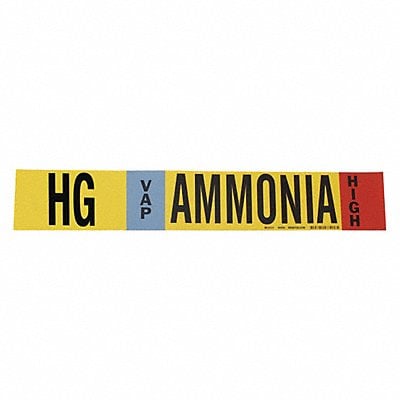 Pipe Marker Ammonia 4 in H 24 in W MPN:59923