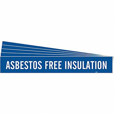 Pipe Marker Asbestos Free Insulation PK5 MPN:7018-1-PK