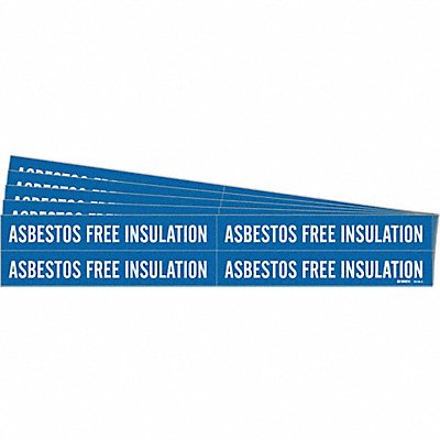 Pipe Marker Asbestos Free Insulation PK5 MPN:7018-4-PK