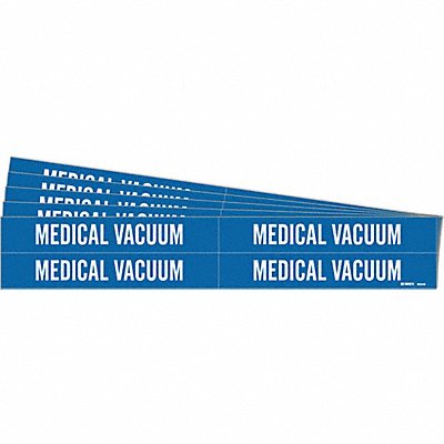 Pipe Marker White Medical Vacuum PK5 MPN:7185-4-PK