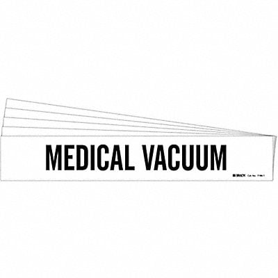 Pipe Marker Black Medical Vacuum PK5 MPN:7186-1-PK