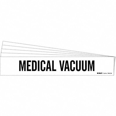 Pipe Marker Black Medical Vacuum PK5 MPN:7186-1HV-PK