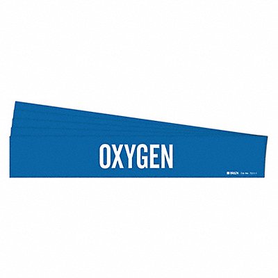 Pipe Marker Adhesive White Oxygen PK5 MPN:7211-1-PK