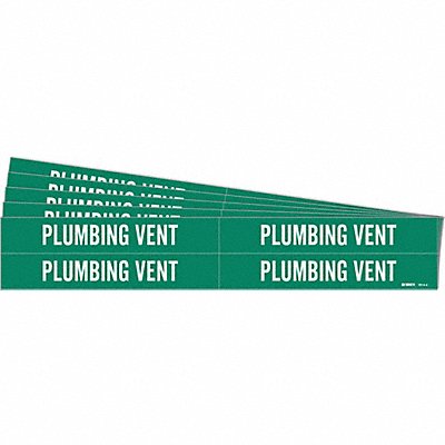 Pipe Marker White Plumbing Vent PK5 MPN:7214-4-PK