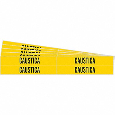 Pipe Marker Adhesive Yellow Caustica PK5 MPN:83448-PK