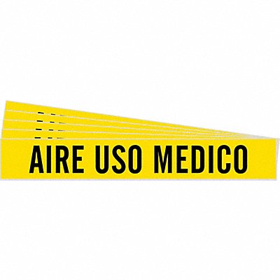 Pipe Marker Black Aire Uso Medico PK5 MPN:83514-PK