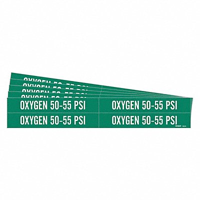 Pipe Marker White Oxygen 50-55 PSI PK5 MPN:86329-PK