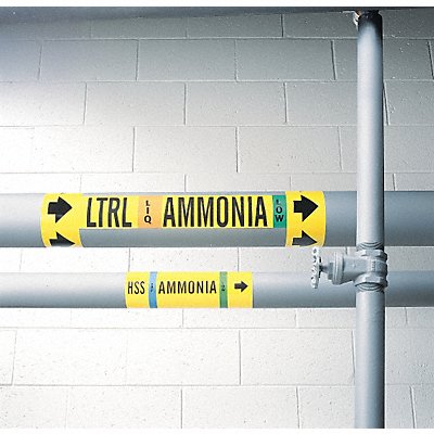 Pipe Marker Ammonia 2 1/4 in H 14 in W MPN:90412