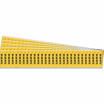 Pipe Marker Yellow Clean Dry Air PK5 MPN:91914-PK