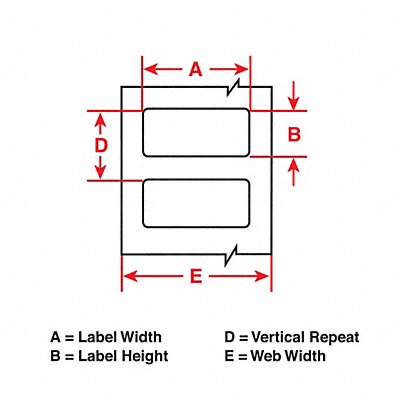 Therm Trans Label VinylCloth 2x1 MPN:THT-17-498-3