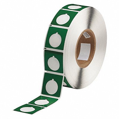 Push Button Label Green Polyester MPN:THTEP-169-593-.5GN