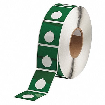 Push Button Label Green Polyester MPN:THTEP-170-593-.5GN