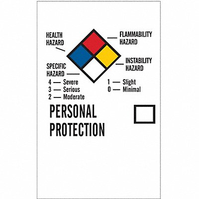 NFPA Label 1-1/4 W Self-Adh Vinyl PK500 MPN:121163