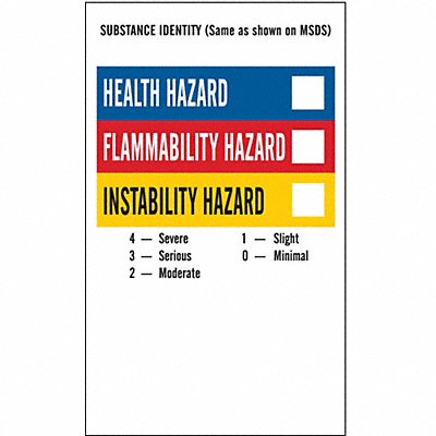 NFPA Label 5 In.H 3 In.W Vinyl PK500 MPN:121164