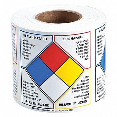 NFPA Label 6 H 6 W PK500 MPN:53072