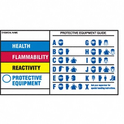 HMIG Label 2 in H 3-1/2 in W PK25 MPN:60332