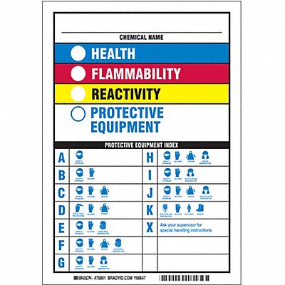 NFPA Label 10 in H 7 in W MPN:70801