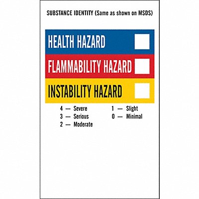 NFPA Label 5 In.H 3 In.W PK500 MPN:99175