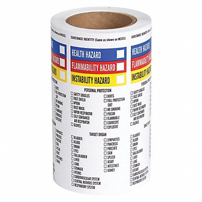 NFPA Label Paper 8 In.H 3 In.W PK500 MPN:99177