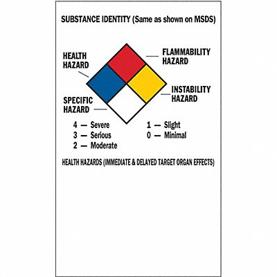 NFPA Label 5x3 Self-Adhes. Paper PK500 MPN:99195